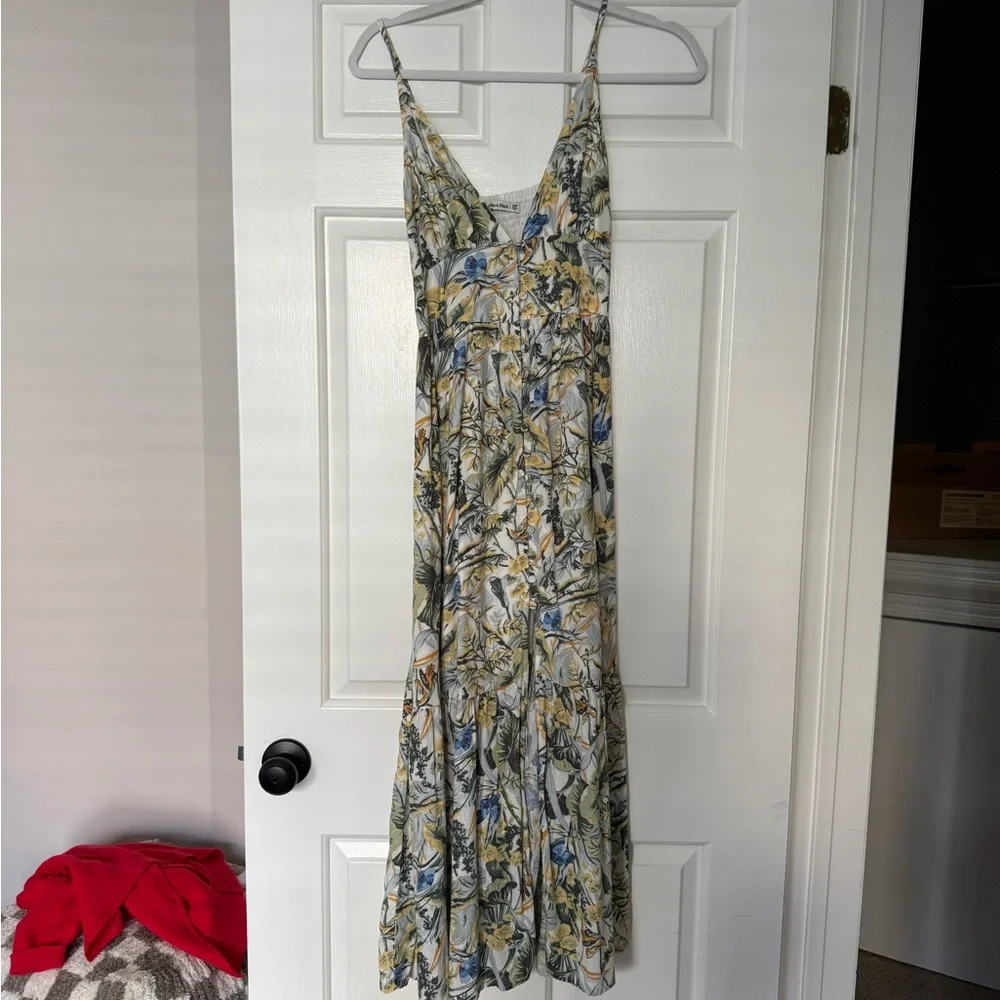 Abercrombie & Fitch Cream Maxi Sundress Spaghetti Strap